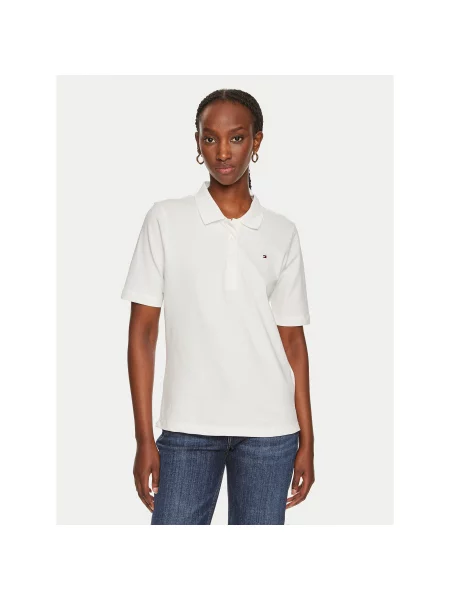 Tommy Hilfiger Polo marškinėliai Écru Regular Fit balta