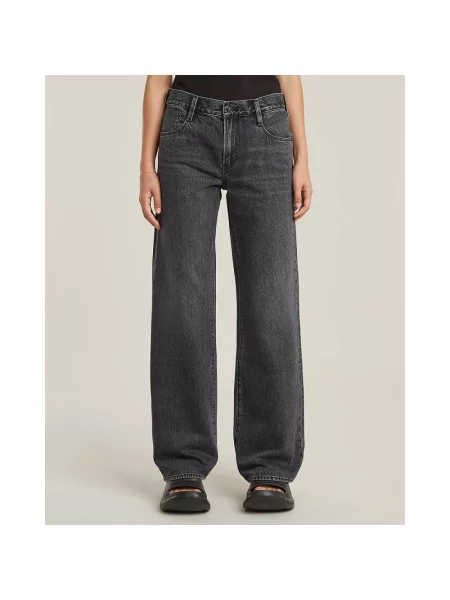 G-Star Jeansy Wide Leg Judee grau czarne