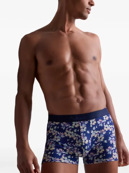 Boxeri Aubade cu model floral cu imagine albastru