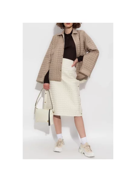 Spódnica Moncler pikowana beżowa