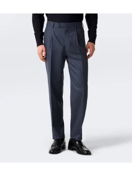 Pantaloni Zegna de lână albastru