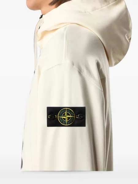 Fleece hoodie Stone Island πέτρες λευκό