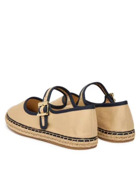 Espadrilles Tommy Hilfiger Buckle Maryjane Espadrille Barna bézs