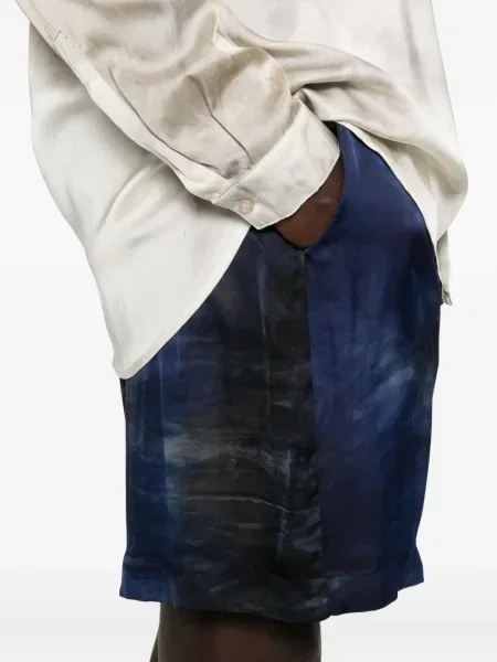 Шорти Yes London с tie-dye ефект синьо