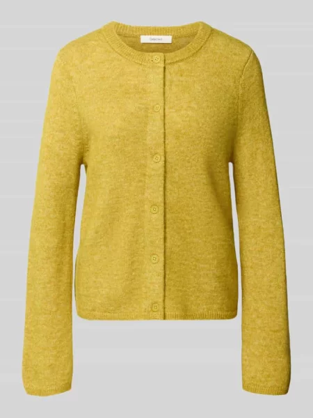 Kardigan rozpinany o kroju relaxed fit z mieszanka wełny model LULU' Selected