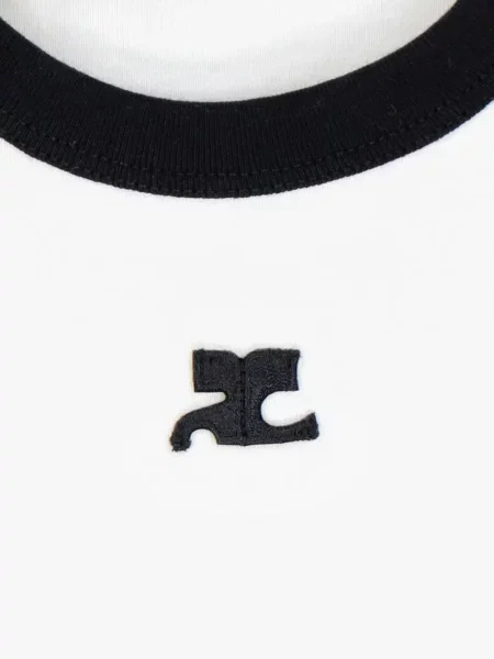 Tricou Courreges cu autograf alb