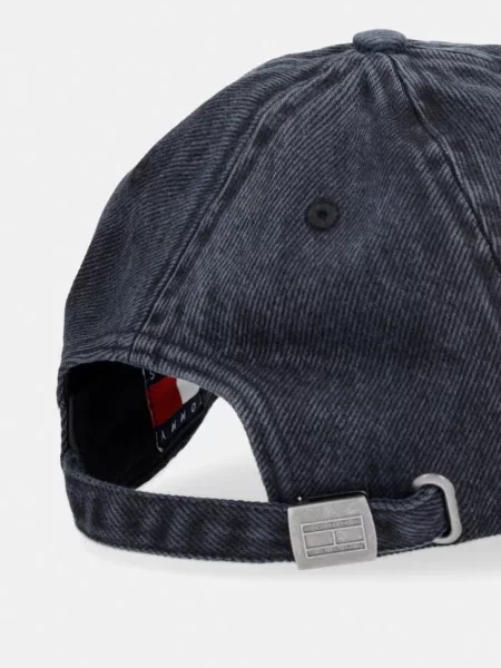 Tommy Jeans czapka z daszkiem jeansowa czarna