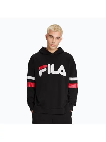 Férfi pulóver FILA Luohe Oversized Hoody black Luohe Oversized Hoody fekete