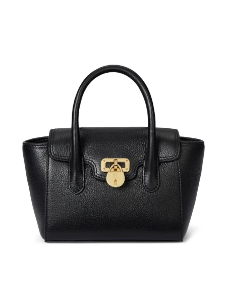 Lauren Ralph Lauren bőr táska fekete