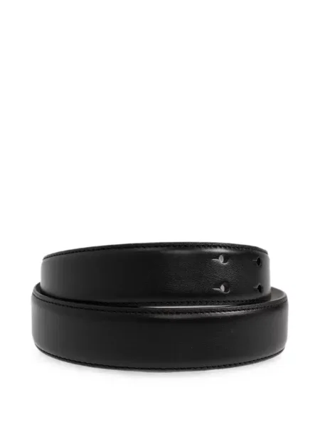 Curea Moschino din piele cu autograf negru