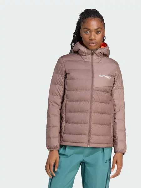 Пуховик adidas коричневий