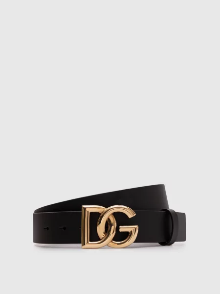 Кожаный ремень Dolce&gabbana с ремешками черный