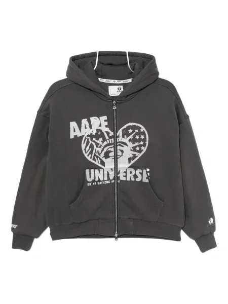 Hanorac cu glugă Aape By A Bathing Ape cu imagine gri