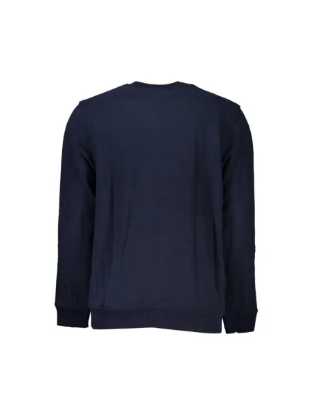 Bluza z kapturem Tommy Jeans z okrągłym dekoltem klasyczna niebieska
