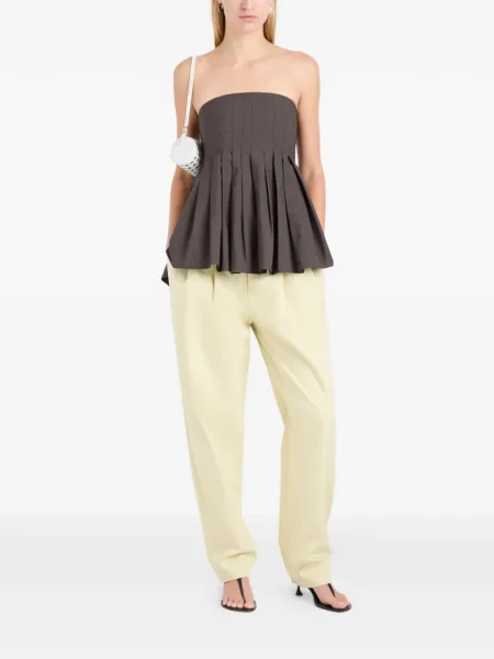 Top Proenza Schouler White Label plisat alb