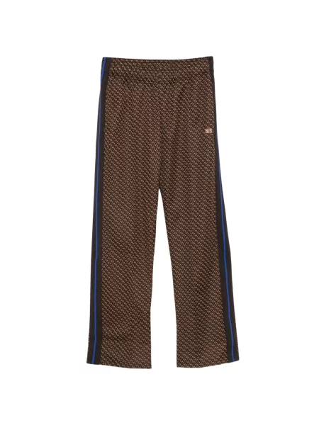 Pantaloni Wales Bonner cu dungi cu imagine alergare maro