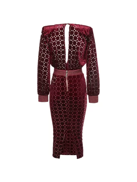 Rochie midi Zhivago de catifea violet