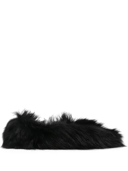 Balerini Jil Sander cu blană negru