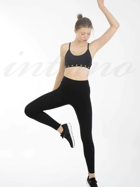Спортивные однотонные лосины блакитні