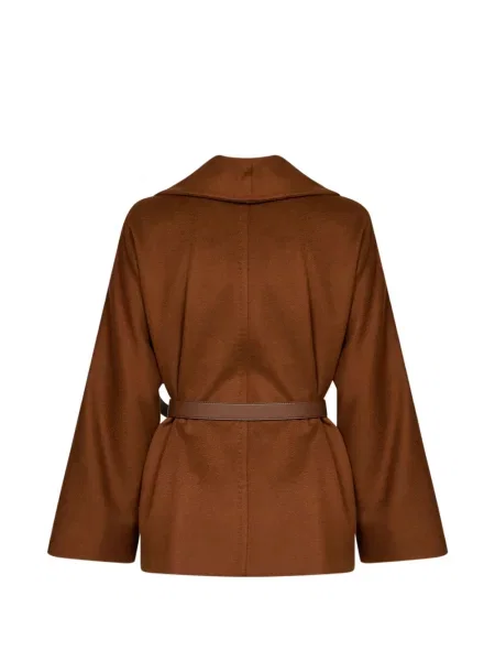 Gulerat cu centură geacă Max Mara maro