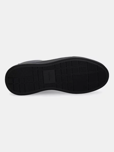 Calvin Klein bőr sportcipő CHUNKY CUPSOLE LACEUP LTH fekete