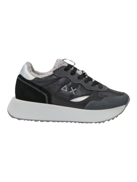 Sneakersy Sun68 typu teddy czarne