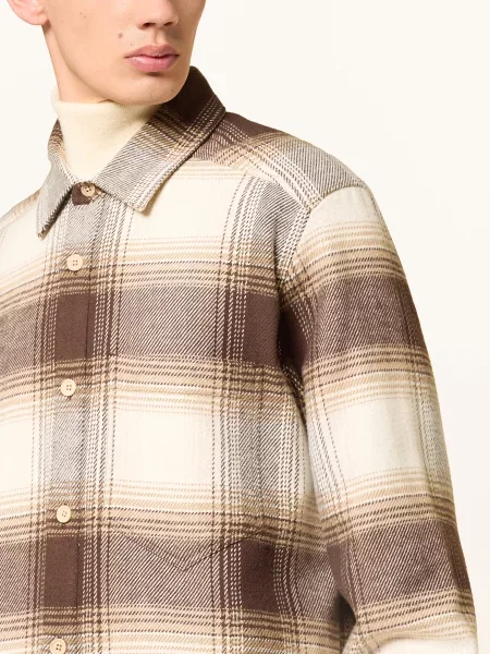 DRYKORN Košile DIEGGO béžová / tmavě hnědá bílá