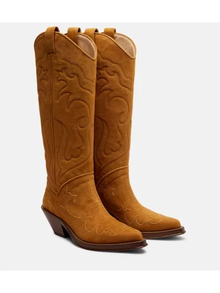 Cizme de cowboy Gabriela Hearst din piele de căprioară maro