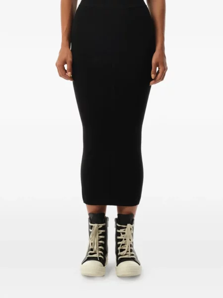 Fustă Rick Owens tricotate negru