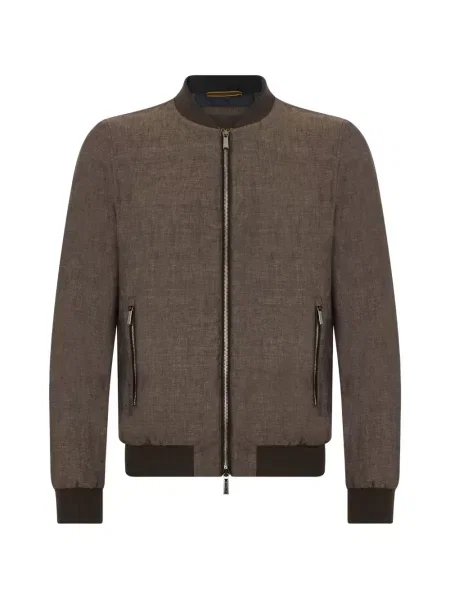 Geacă bomber Moorer cu nervuri maro