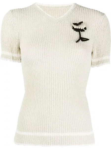 Květinový žebrovaný top Maison Margiela