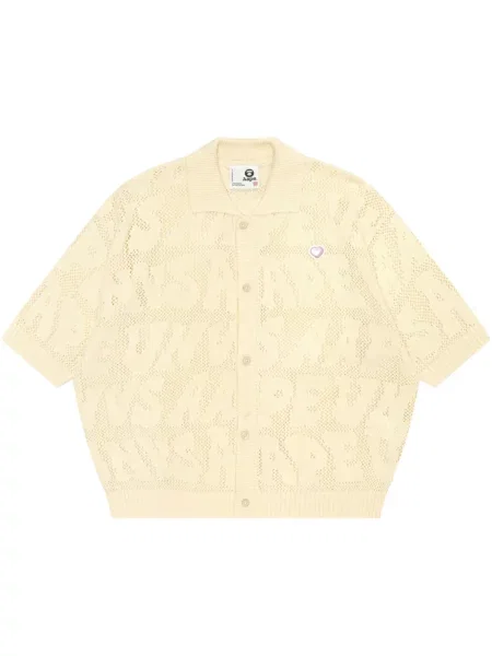 Dzianinowa koszula Aape By A Bathing Ape żółta