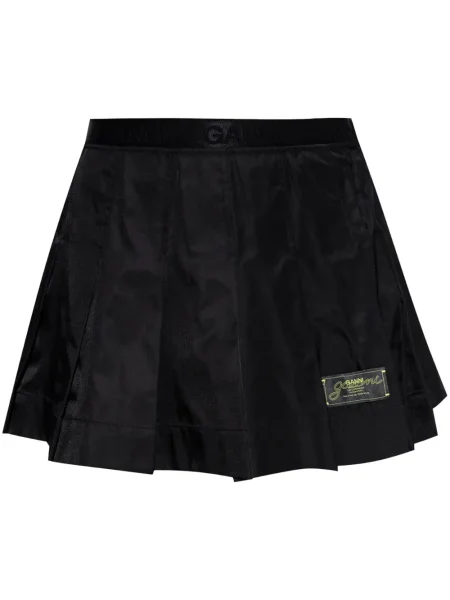 Mały spódnica plisowana Ganni czarna