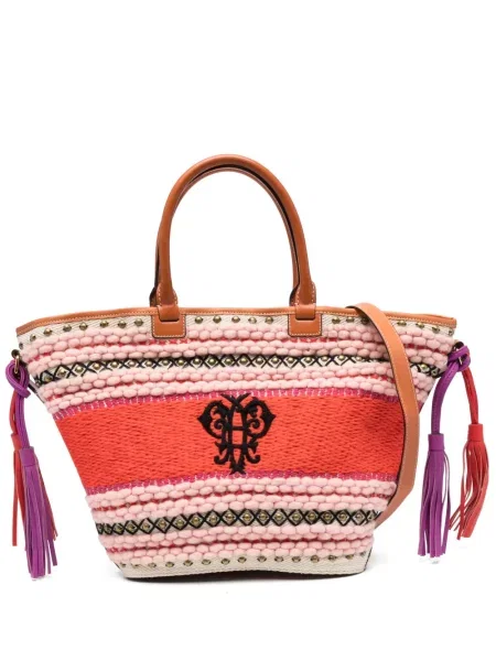 Geantă Pucci cu broderie cu dungi