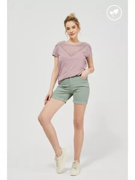 Lyocellové šortky Moodo khaki