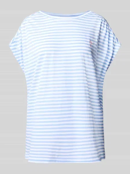 T-shirt z haftem i okrągłym dekoltem Smith And Soul