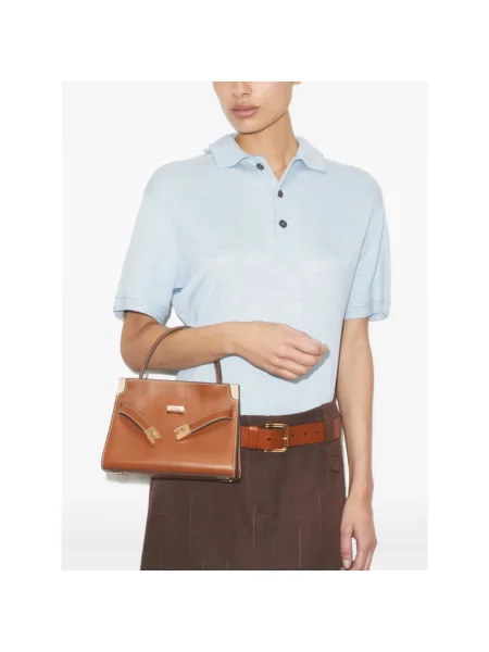 Torebka crossbody Tory Burch skórzana brązowa