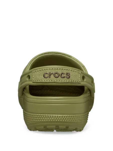 Saboți Crocs slingback din canvas verde