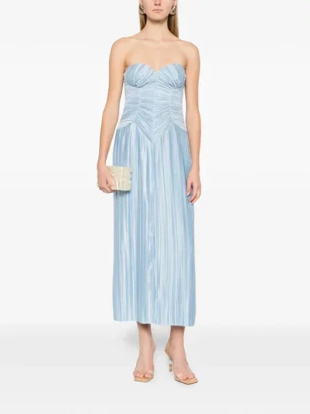 Rochie Cult Gaia plisată de costum albastru