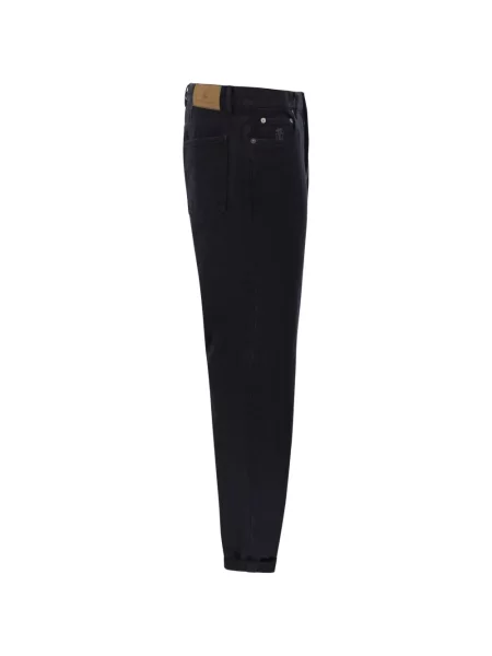 Blugi Brunello Cucinelli cu 5 buzunare albastru