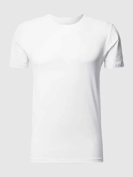 T-shirt z dodatkiem streczu model ‘Das Drunterhemd’ Mey biała