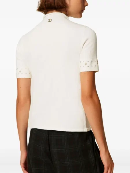 Top Twinset scurt alb