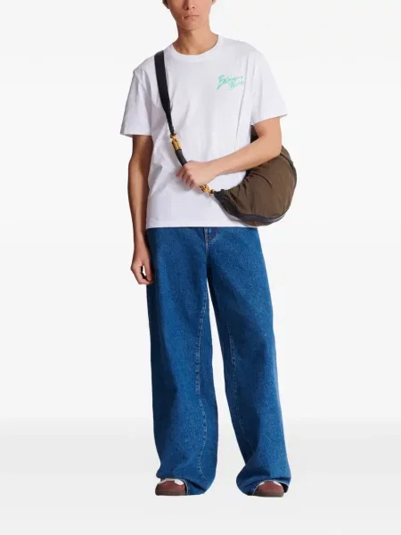 Tricou Balmain cu imagine alb