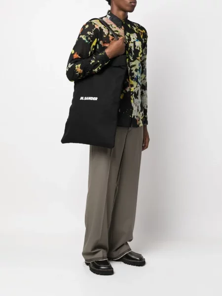 Raštuota rankinė Jil Sander juoda