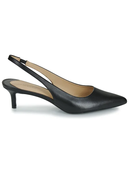 Pantofi cu toc Lauren Ralph Lauren slingback din piele negru