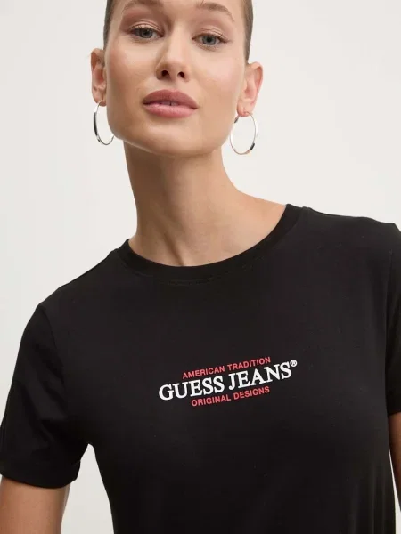 Koszulka Guess Jeans czarna
