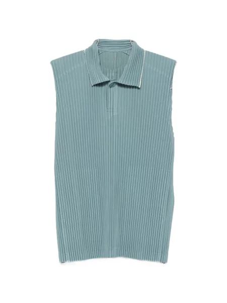 Pulover Homme Plisse Issey Miyake fără mâneci albastru