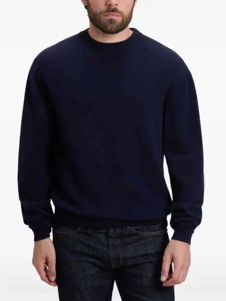 Pulover Woolrich cu decolteu rotund albastru