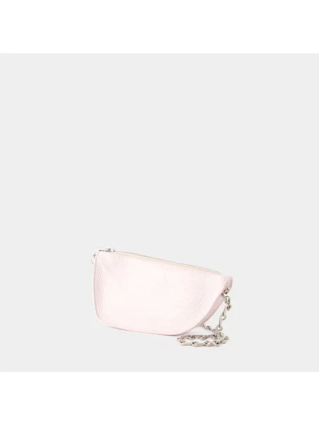 Torebka Burberry skórzana różowa