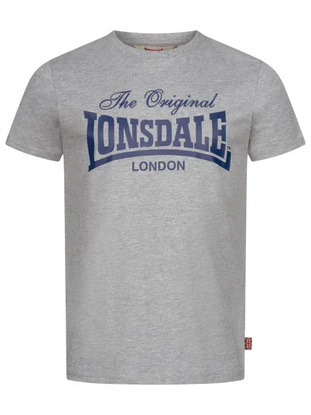 LONSDALE Tricou Colsbrooke albastru marin gri